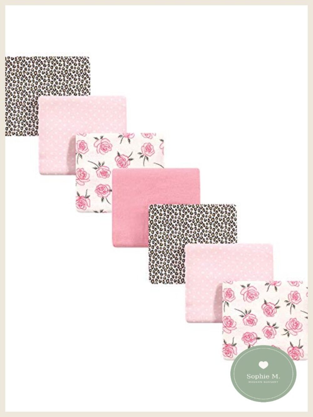 100% Cotton Flannel Receiving Blankets for Baby, 7-Pack, 30x36 Inches, Soft &